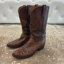 Load image into Gallery viewer, Western Ostrich Quill Cowboy Boots