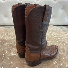 Load image into Gallery viewer, Western Ostrich Quill Cowboy Boots