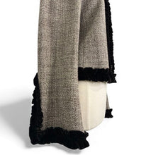 Load image into Gallery viewer, Tweed Velvet Trim Collarless Jacket