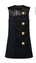 Load image into Gallery viewer, Leather Accent Snap Button Dress