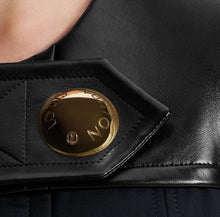 Load image into Gallery viewer, Leather Accent Snap Button Dress