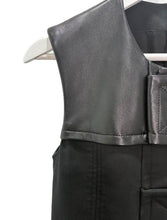 Load image into Gallery viewer, Leather Accent Snap Button Dress