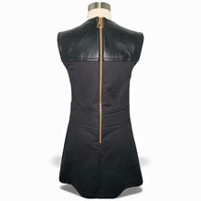 Load image into Gallery viewer, Leather Accent Snap Button Dress