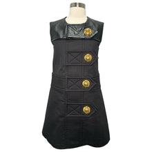 Load image into Gallery viewer, Leather Accent Snap Button Dress