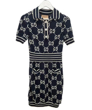 Load image into Gallery viewer, Gucci GG Jacquard Polo Dress