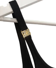 Load image into Gallery viewer, Ribbed Backless Metal Logo Midi Dress