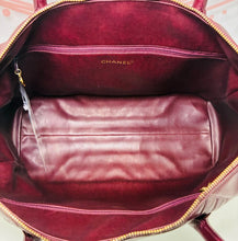 Load image into Gallery viewer, Lambskin V Stitch Chevron Boston Bag