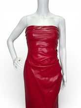Load image into Gallery viewer, NWT Adria Strapless Vegan Leather Dress