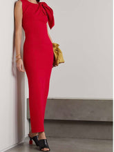 Load image into Gallery viewer, NWT Lady Knotted Stretch-Jersey Maxi Dress