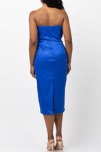 Load image into Gallery viewer, NWT Harlow Bow Taffeta Strapless Dress