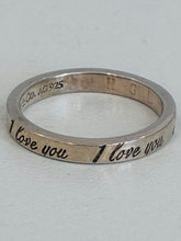 Load image into Gallery viewer, I Love You Narrow Notes Band Ring