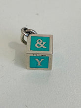 Load image into Gallery viewer, Silver Enamel Block Cube Charm