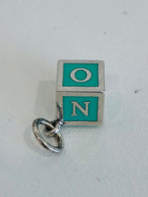 Load image into Gallery viewer, Silver Enamel Block Cube Charm