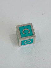 Load image into Gallery viewer, Silver Enamel Block Cube Charm