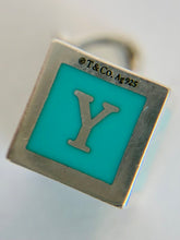 Load image into Gallery viewer, Silver Enamel Block Cube Charm