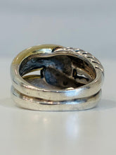 Load image into Gallery viewer, 14K Yellow Gold Silver Labyrinth Cable Knot Ring Band