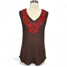 Load image into Gallery viewer, Beaded Crochet Sweater Tank Top