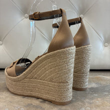 Load image into Gallery viewer, NWOT Medusa Silk Ankle-Strap Wedge Espadrilles