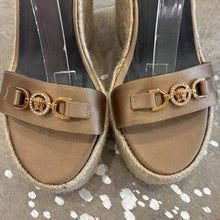 Load image into Gallery viewer, NWOT Medusa Silk Ankle-Strap Wedge Espadrilles