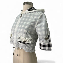 Load image into Gallery viewer, Nylon Cropped Short Sleeved Hooded Jacket