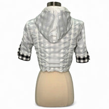 Load image into Gallery viewer, Nylon Cropped Short Sleeved Hooded Jacket