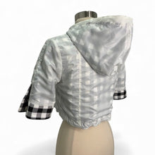 Load image into Gallery viewer, Nylon Cropped Short Sleeved Hooded Jacket