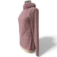 Load image into Gallery viewer, Belle Houndstooth Hooded Jersey Top