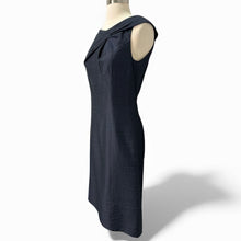 Load image into Gallery viewer, Wool Blend Ruched Collar Midi Dress
