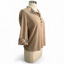 Load image into Gallery viewer, Stretch Cotton Check Trim Top