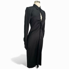 Load image into Gallery viewer, NWT Fall Satin/Silk Longline Shirt Dress