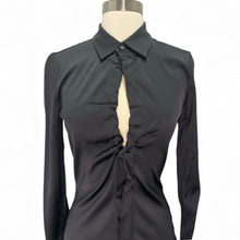 Load image into Gallery viewer, NWT Fall Satin/Silk Longline Shirt Dress