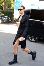 Load image into Gallery viewer, NWT Fall Satin/Silk Longline Shirt Dress