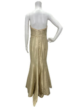 Load image into Gallery viewer, Strapless Jacquard Silk Blend Evening Gown