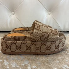 Load image into Gallery viewer, Angelina Logo Jacquard Platform Sandals