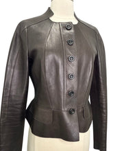 Load image into Gallery viewer, Lambskin Peplum Leather Jacket