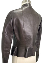 Load image into Gallery viewer, Lambskin Peplum Leather Jacket