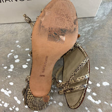 Load image into Gallery viewer, Snakeskin Strappy Sandal Heels