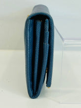 Load image into Gallery viewer, Saffiano Leather Metal Bar Continental Flap Wallet