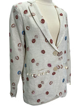 Load image into Gallery viewer, Amber Oversized Shell Beaded Blazer