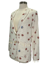 Load image into Gallery viewer, Amber Oversized Shell Beaded Blazer