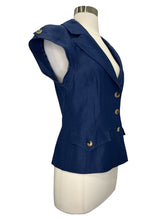 Load image into Gallery viewer, Vintage S/S Collared Button Down Top