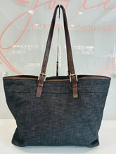 Load image into Gallery viewer, Denim & Leather Tote Bag