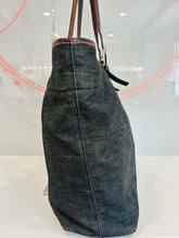 Load image into Gallery viewer, Denim & Leather Tote Bag