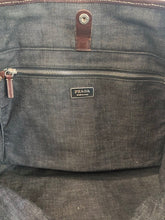 Load image into Gallery viewer, Denim & Leather Tote Bag
