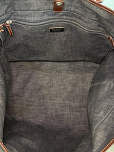 Load image into Gallery viewer, Denim & Leather Tote Bag