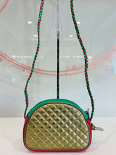 Load image into Gallery viewer, Laminated Nappa Trapnutata Mini Zumi Dome Shoulder Bag
