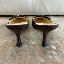 Load image into Gallery viewer, Vintage Jewel Sequin Pointed Toe Mule Kitten Heels