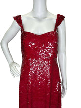 Load image into Gallery viewer, NWT Sequined Silk-Chiffon Gown