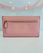 Load image into Gallery viewer, Saffiano Leather Lux Metal Bar Continental Wallet