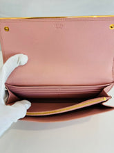 Load image into Gallery viewer, Saffiano Leather Lux Metal Bar Continental Wallet